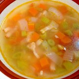 彩り野菜と大豆のスープ